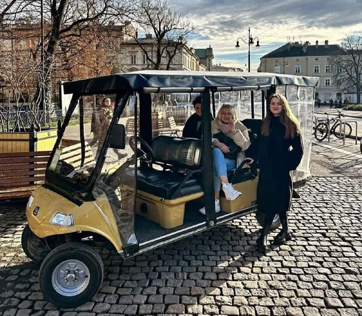 City Tour Cracow golf car plus Cruise on the Vistula River. - A fast introduction to Krakow by golf car
