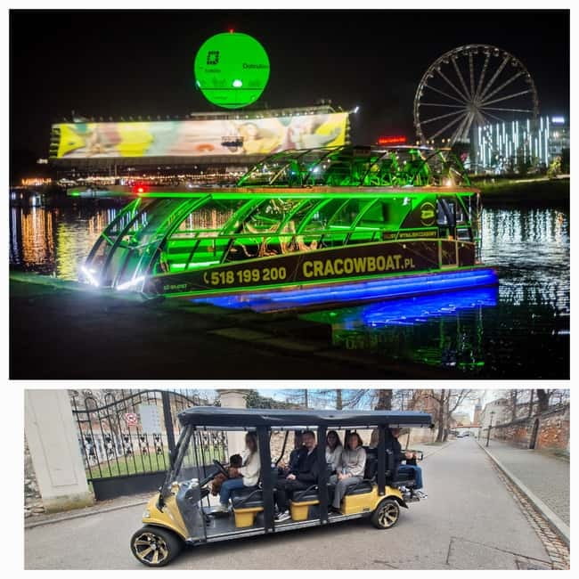 City Tour Cracow golf car plus Cruise on the Vistula River. - University courtyards, churches, and Wawel Hill