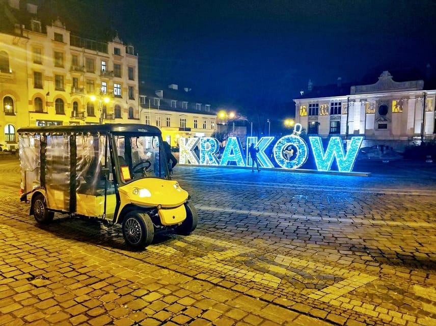 Cracow: Jewish Quarter and Ghetto Sightseeing Golf Cart Tour - The heated electric golf cart