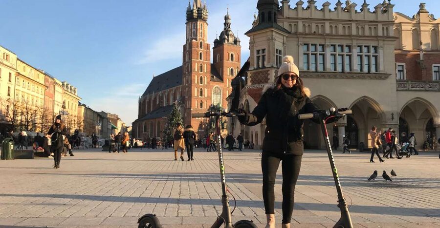 Electric Scooter Tour Krakow - Florian Gate and the Krakow Barbican