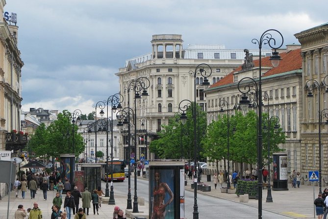 Faces of Warsaw's 3-hour orientation city tour with hotel pick-up - Sigismund’s Column and rebuilt Old Town