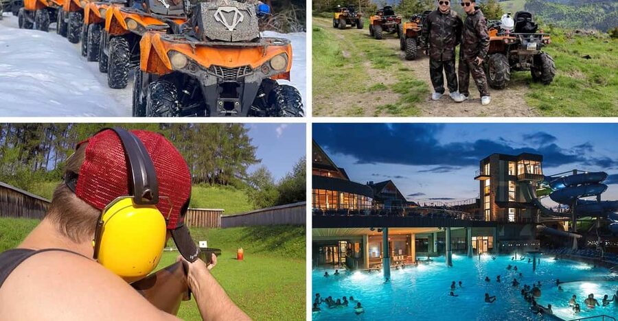 From Krakow: ATV/Snowmobile Ride, Shooting & Hot Springs - Can-Am quads, mountain tracks, and a little mud