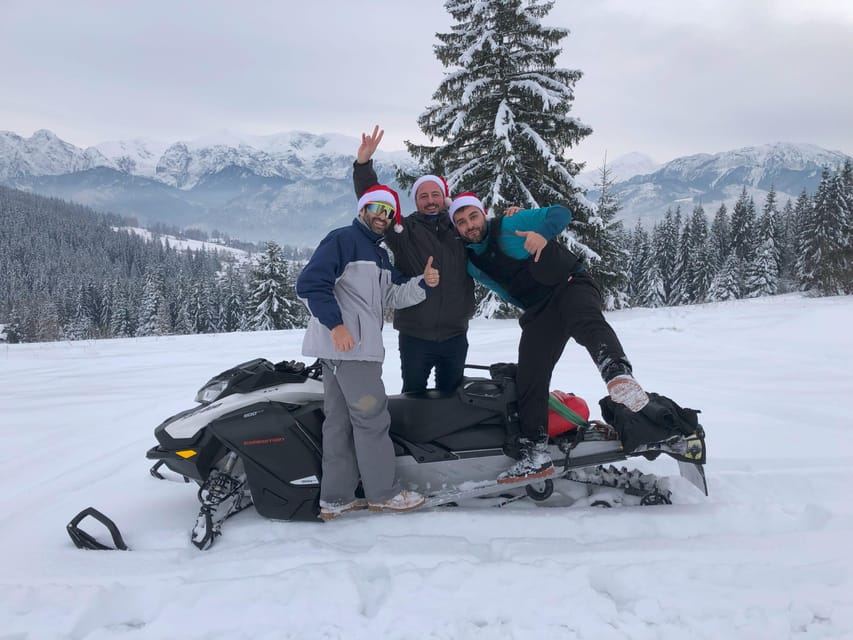 From Krakow: Zakopane Snowmobile NIGHT Ride, Bonfire, - Learning to handle the snowmobile