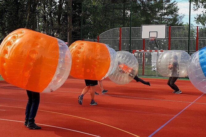 Gdansk: Bubble Football with Hotel Transfers - Getting fitted for the bubble and learning the rules