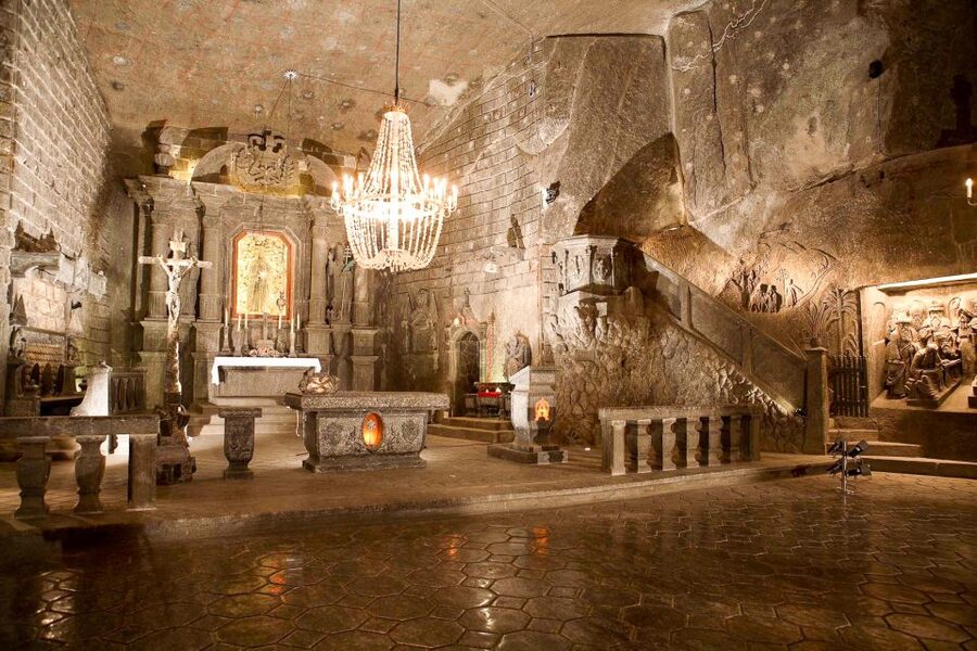 Krakow: Auschwitz-Birkenau and Salt Mine Guided Tour - Wieliczka Salt Mine, the lighter second half