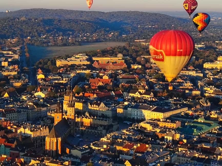 Kraków: Private Hot Air Balloon Flight with Champagne - A private view of Kraków from the basket