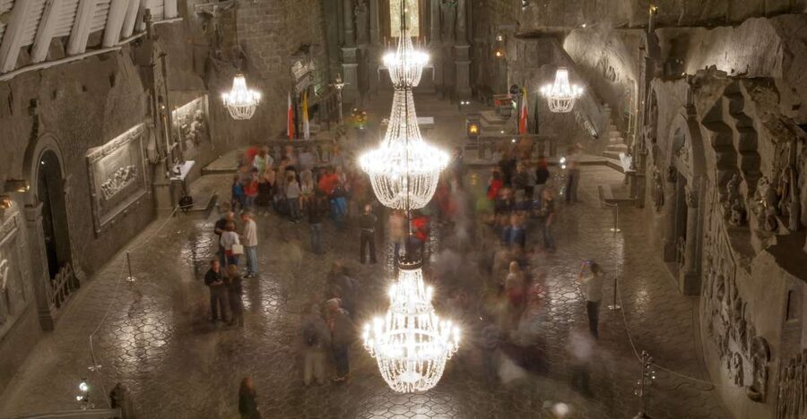 Krakow: Wieliczka Salt Mine Tour with Private Transfers - Entering the mine and joining the English tour