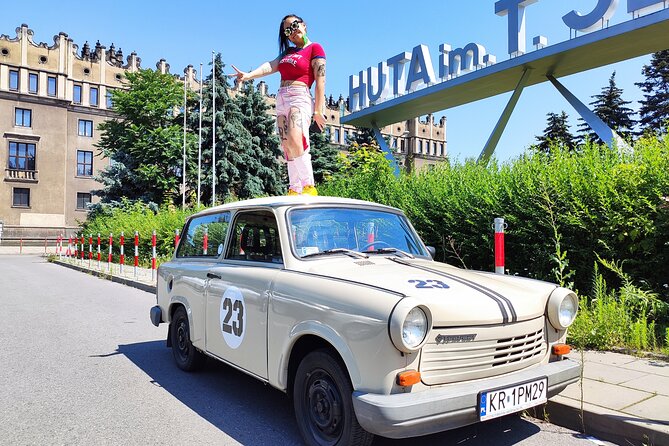Legendary Private Nowa Huta Communism Tour with Crazy Guides - The Trabant ride is part of the lesson