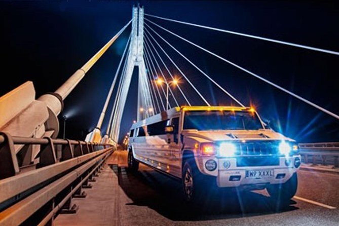 Limo Party & Club Package in Warsaw - Inside the limousine: drinks, lights, and city streets