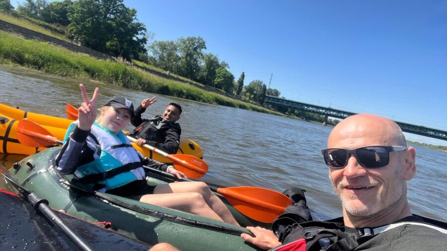 Packrafting kayaking guided tour Vistula river Warsaw Poland - From Port Czerniakowski to the city’s bridges