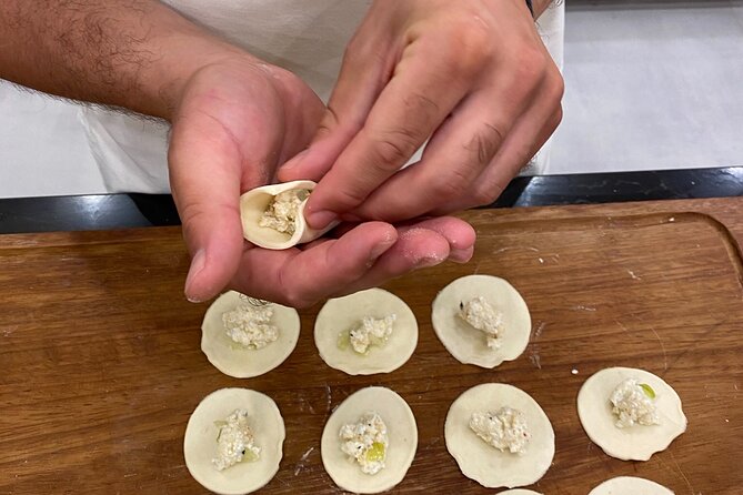 Pierogi Class and Liquor Tasting with View on Warsaw - Learning dough before filling the pierogi
