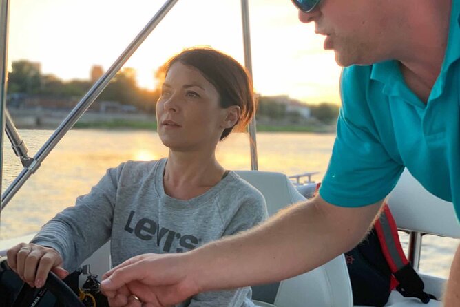 Private Cruise on Vistula in Warsaw for 4 with our Helmsman - Passing PGE National Stadium from river level