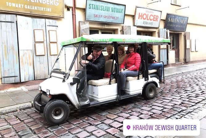 The best view of Krakow from Golf Cars - Wawel Hill and the dragon by the river