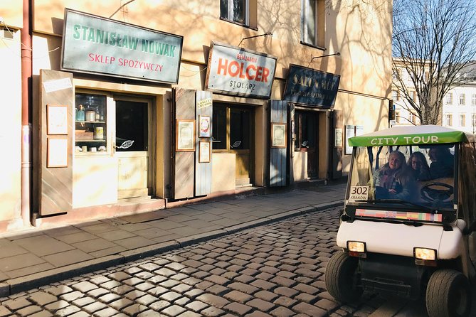 The best view of Krakow from Golf Cars - Crossing the Vistula on Father Bernatek Footbridge
